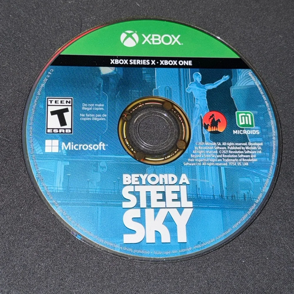Microsoft Xbox Series X/One Beyond A Steel Sky Video Game Steel Book Used Pre O.
